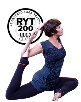 Die Taube - eine Yogaübung im Sitzen